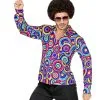 70ies Hemd Bubbles Blau -Kostümzubehör Verkaufsladen 70er jahre herrenhemd bubbles blau 70ies groovy shirt bubbles blue kostuemzubehoer 38513 01 3