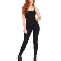 Basic Catsuit Schwarz Mit Dünnen Trägern