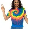Hippie Kostümshirt Herren Batikmuster
