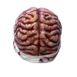 Blutiges Gehirn Als Mütze -Kostümzubehör Verkaufsladen bloody brain cap gehirn kappe blutiges gehirn muetze halloween maske zombie gehirn 53002 03
