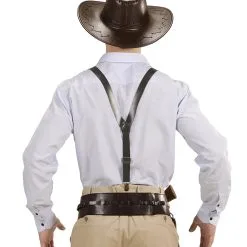 Hosenträger In Lederoptik Braun -Kostümzubehör Verkaufsladen braun hosentraeger in lederoptik vintage steampunk hosentraeger faschings kostuemzubehoer 29521 3