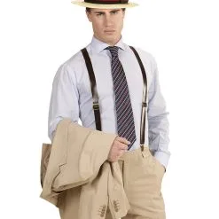 Hosenträger In Lederoptik Braun -Kostümzubehör Verkaufsladen braun hosentraeger in lederoptik vintage steampunk hosentraeger faschings kostuemzubehoer 29521 4