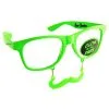Grüne Partybrille Mit Schnauzbart Glow In The Dark -Kostümzubehör Verkaufsladen brille froschkoenig gruene scherzbrille spekuliereisen mit schnauzer brille mit bart fasching scherzartikel scherzartikel glaeser 8801617