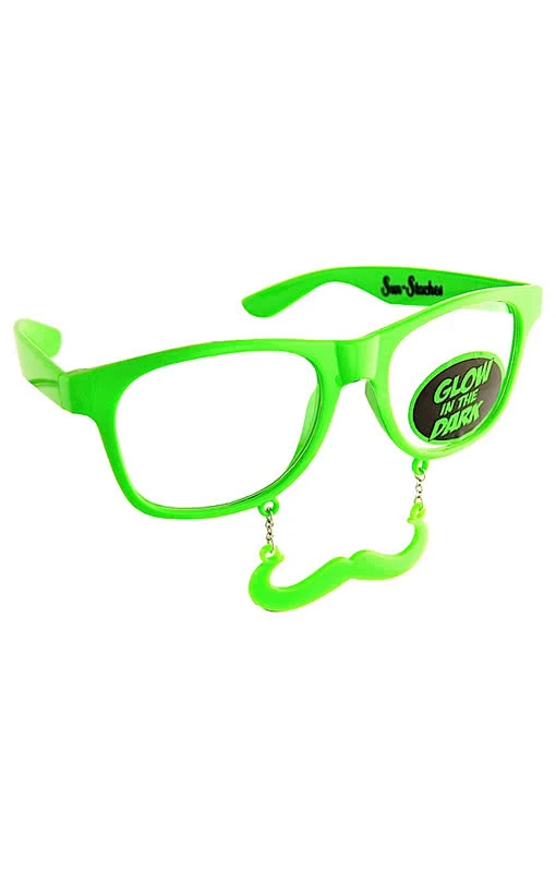 Grüne Partybrille Mit Schnauzbart Glow In The Dark 6 Grüne Partybrille Mit Schnauzbart Glow In The Dark -Kostümzubehör Verkaufsladen brille froschkoenig gruene scherzbrille spekuliereisen mit schnauzer brille mit bart fasching scherzartikel scherzartikel glaeser 8801617