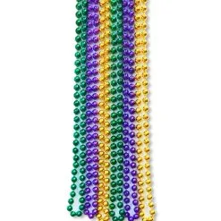 Bunte Mardi Gras Ketten 12 Stück