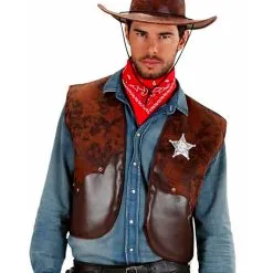 Cowboy Weste Braun XL