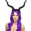 Schwarze Dämonen Hörner Mit Haarreif -Kostümzubehör Verkaufsladen daemonen hoerner mit haarreif schwarze halloween hoerner biegsame hoerner 24627