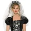 Sugar Skull Haarschmuck -Kostümzubehör Verkaufsladen day of the dead haarreifen mit schleier und grauen rosen totenkopf haarreifen halloween sugar skull hairband with grey roses 26859