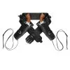 Doppelter Western-Pistolen Halter Schwarz -Kostümzubehör Verkaufsladen doppelter pistolenhalter schwarz doppelter pistolenholster pistolenguertel western kostuemzubehoer 37004 01
