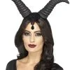 Schwarze Fee Hörner Haarreifen -Kostümzubehör Verkaufsladen dunkle fee hoerner haarreif daemonenkoenigin kopfschmuck halloween haarreifen demonic queen horns 28944