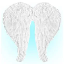 Weiße Engelsflügel Mit Federn 51x46cm