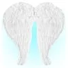 Weiße Engelsflügel Mit Federn 67x64cm -Kostümzubehör Verkaufsladen engelsfluegel mit weissen federn white angel wings with feathers kostuemzubehoer 52050 01
