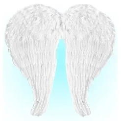Weiße Engelsflügel Mit Federn 67x64cm