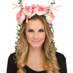 Reh Geweih Fantasy Mit Blumen