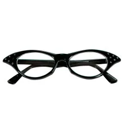 50s Rockabilly Brille Mit Strasssteinen -Kostümzubehör Verkaufsladen fuenfziger jahre cateye brille 50s brille rockabilly brille kostuembrille 29387 04