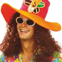 Geblümte Hippie Sonnenbrille -Kostümzubehör Verkaufsladen gebluemte hippie sonnenbrille kostuembrille hippie kostuem zubehoer karnevalsbrille 17259 3