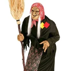 Krummer Hexenbesen 3-teilig 125 Cm -Kostümzubehör Verkaufsladen gekruemmter hexenbesen krummer hexenbesen witch broom walpurgisnacht halloween 38010 05