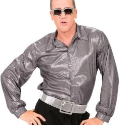 Glitzergürtel Mit Silber Glitter -Kostümzubehör Verkaufsladen glitzer guertel mit silber glitter guertel aus vinyl silber kostuemguertel als zubehoer 22893 03