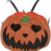Glitter Halloween Kürbis Rucksack -Kostümzubehör Verkaufsladen glitzernder jack o lantern rucksack glittery jack o lantern backpack halloween zubehoer halloween kuerbis rucksack 54517