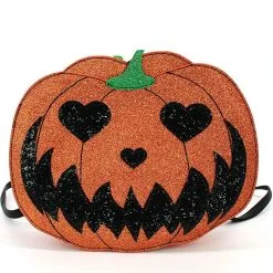 Glitter Halloween Kürbis Rucksack -Kostümzubehör Verkaufsladen glitzernder jack o lantern rucksack glittery jack o lantern backpack halloween zubehoer halloween kuerbis rucksack 54517 3