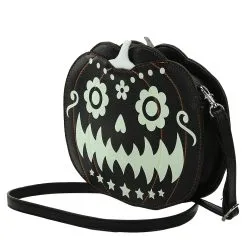 Jack O'Lantern Glow In The Dark Handtasche -Kostümzubehör Verkaufsladen glow in the dark jack o lantern kuerbis handtasche jack o lantern cross body bag halloween und horror merchandise 53444 5