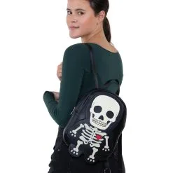 Skelett Rucksack Glow In The Dark -Kostümzubehör Verkaufsladen glow in the dark skelett rucksack skeleton backpack halloween kostuem zubehoer 54520 4