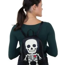 Skelett Rucksack Glow In The Dark -Kostümzubehör Verkaufsladen glow in the dark skelett rucksack skeleton backpack halloween kostuem zubehoer 54520 5