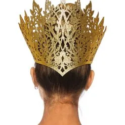 Glitzer Krone Gold Mit Juwel -Kostümzubehör Verkaufsladen goldene glitzer krone mit juwel koeniginnen krone als kostuemzubehoer fantasy accessoires fasching 36199 2 1