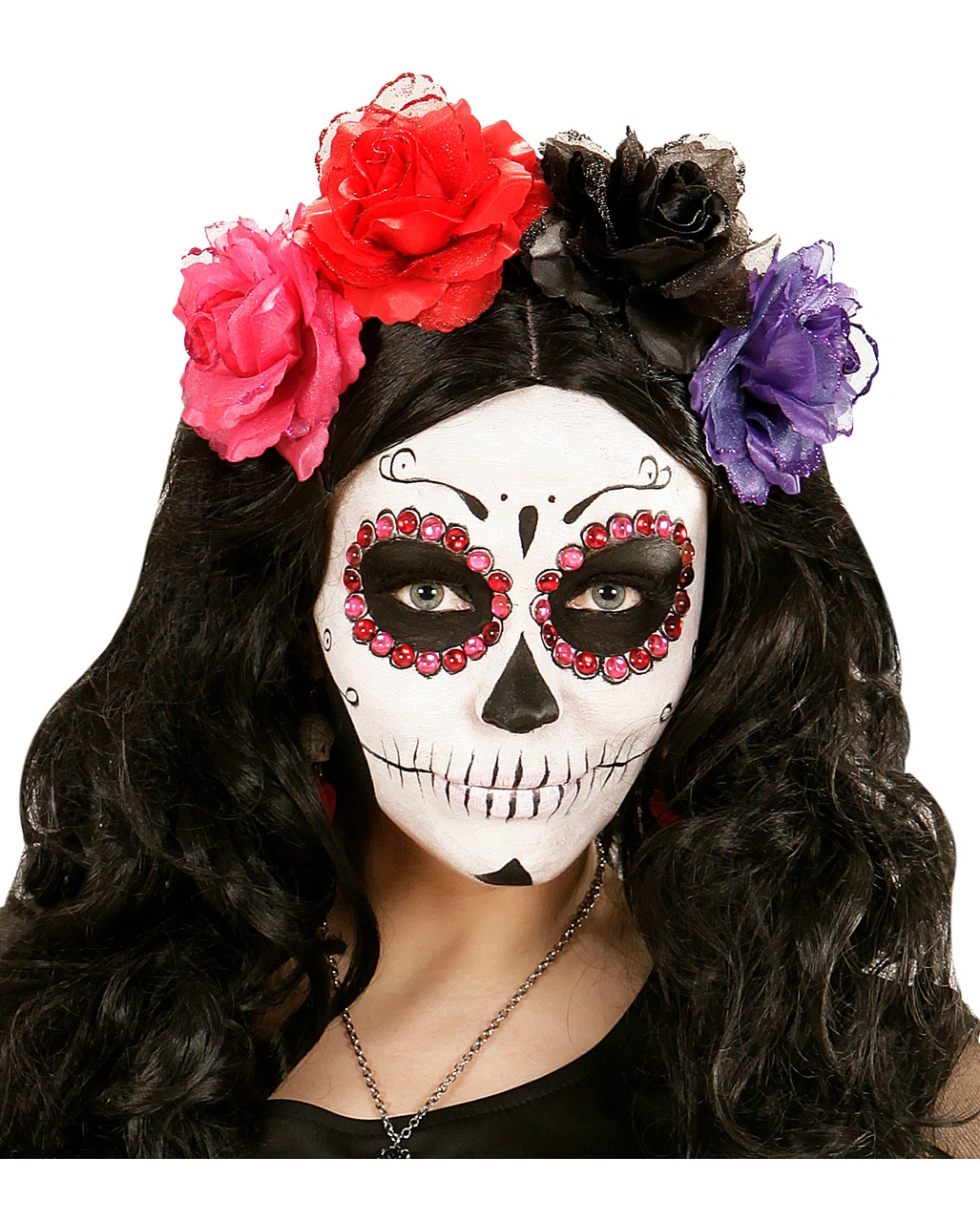 Rote Glitzer-Rose Haarspange – Bild 2