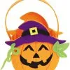 Kürbis Hexe Halloween Korb -Kostümzubehör Verkaufsladen halloween kuerbis hexe koerbchen halloween pumpkin witch basket trick or treat tasche kinder 53245