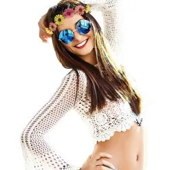 Hippie Blumen Haarband -Kostümzubehör Verkaufsladen hippie haarband mit blumen haarband mit bluemchen 29554 4