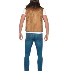 Hippie Weste Mit Print Und Kunstfell -Kostümzubehör Verkaufsladen hippie weste mit kunstfell und print 60er jahre kostuemzubehoer 60s verkleidung fasching 35800 6