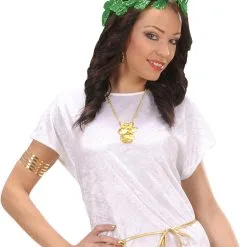 Grüner Lorbeerkranz Kopfschmuck -Kostümzubehör Verkaufsladen horror shop com caesar kopfschmuck lorbeerkranz roemer historischer kopfschmuck siegerkranz 8800956 03