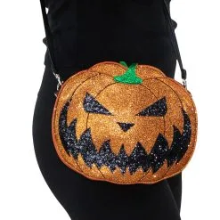Jack O'Lantern Kürbisgesicht Handtasche -Kostümzubehör Verkaufsladen jack o lantern halloween kuerbis handtasche jack o lantern cross body bag halloween und horror merchandise 53443 4