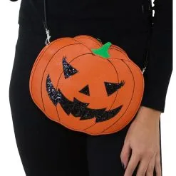 Jack O'Lantern Kürbisgesicht Handtasche -Kostümzubehör Verkaufsladen jack o lantern halloween kuerbis handtasche jack o lantern cross body bag halloween und horror merchandise 53443 5
