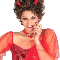 Kleine Rote Teufelshörner -Kostümzubehör Verkaufsladen kleine teufelshoerner mit haarreif teufelhoerner als haarschmuck 21290 4