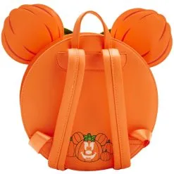 Disney Glow Face Minnie Pumpkin Rucksack Loungefly -Kostümzubehör Verkaufsladen loungefly disney glow face minnie pumpkin rucksack minnie mouse halloween accessoires 53809 3
