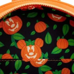 Disney Glow Face Minnie Pumpkin Rucksack Loungefly -Kostümzubehör Verkaufsladen loungefly disney glow face minnie pumpkin rucksack minnie mouse halloween accessoires 53809 5