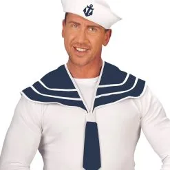 Seefahrer Set Weiß/blau -Kostümzubehör Verkaufsladen matrosenset bestehend aus kragen und matrosenhut 22916 2