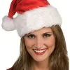 Weihnachtsmann Mütze Mit Breitem Plüsch -Kostümzubehör Verkaufsladen nikolaus muetze mit breitem rand weihnachtsmann muetze santa claus plush hat 27660