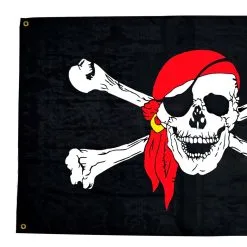 Piratenfahne Mit Totenkopf 130x80 Cm -Kostümzubehör Verkaufsladen piraten fahne mit totenkopf skull flag totenkopf fahne pirate flag with skull 18018 03