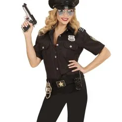 Cop Kostümzubehör Set 4-tlg. -Kostümzubehör Verkaufsladen polizistem kostuemzubehoer set polizei uniform zubehoer police set 29372 4