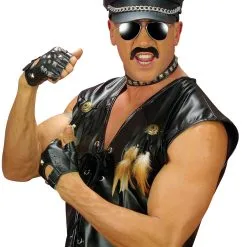 Biker & Rocker Nieten Set In Lederoptik