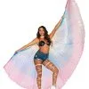 Regenbogenfarbene Isis Flügel -Kostümzubehör Verkaufsladen regenbogen xxl fluegel rainbow wings with support sticks riesen fluegel als kostuemzubehoer stelzenlaeufer fluegel 29157
