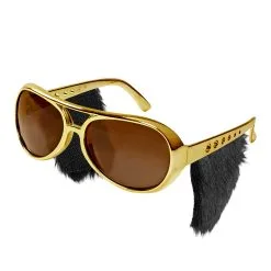 Kostümbrille Rock 'n' Roll Mit Koteletten