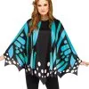 Schmetterlings Flügel Poncho Blau -Kostümzubehör Verkaufsladen schmetterlings fluegel poncho blau 37569