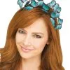 Türkiser Schmetterlings Haarreifen -Kostümzubehör Verkaufsladen schmetterlings haarreifen tuerkis butterfly kostuem zubehoer fuer fasching butterfly headband turquoise 31131