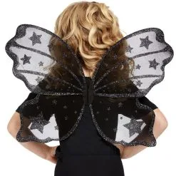 Schwarze Feenflügel Mit Glittersternchen