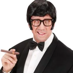 Schwarze Satin Fliege -Kostümzubehör Verkaufsladen schwarze fliege schwarze satin fliege black tie bow 20er jahre kostuemzubehoer 16135 04