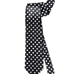 Kostümzubehör Verkaufsladen 18 Schwarze Krawatte Mit Weißen Punkten